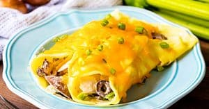 Cheesy Chicken Crepes Recipe