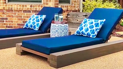 $80 DIY Outdoor Lounge Chair With Free Plans Included | DIY Joy Projects and Crafts Ideas
