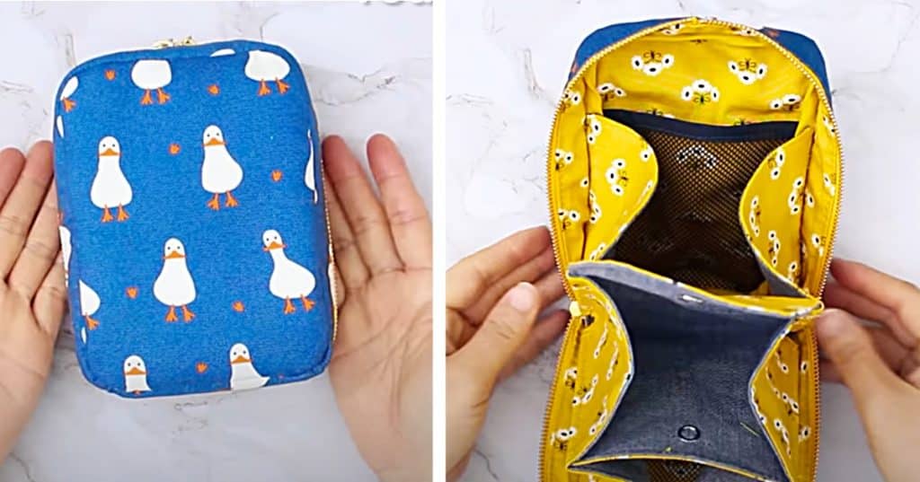 How to sew a multi pocket zipper pouch
