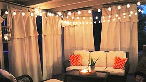 DIY Drop Cloth Patio Curtains | DIY Joy Projects and Crafts Ideas