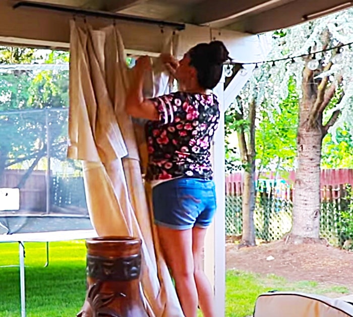 Diy Drop Cloth Patio Curtains, How To Make Patio Curtains From Drop Cloths