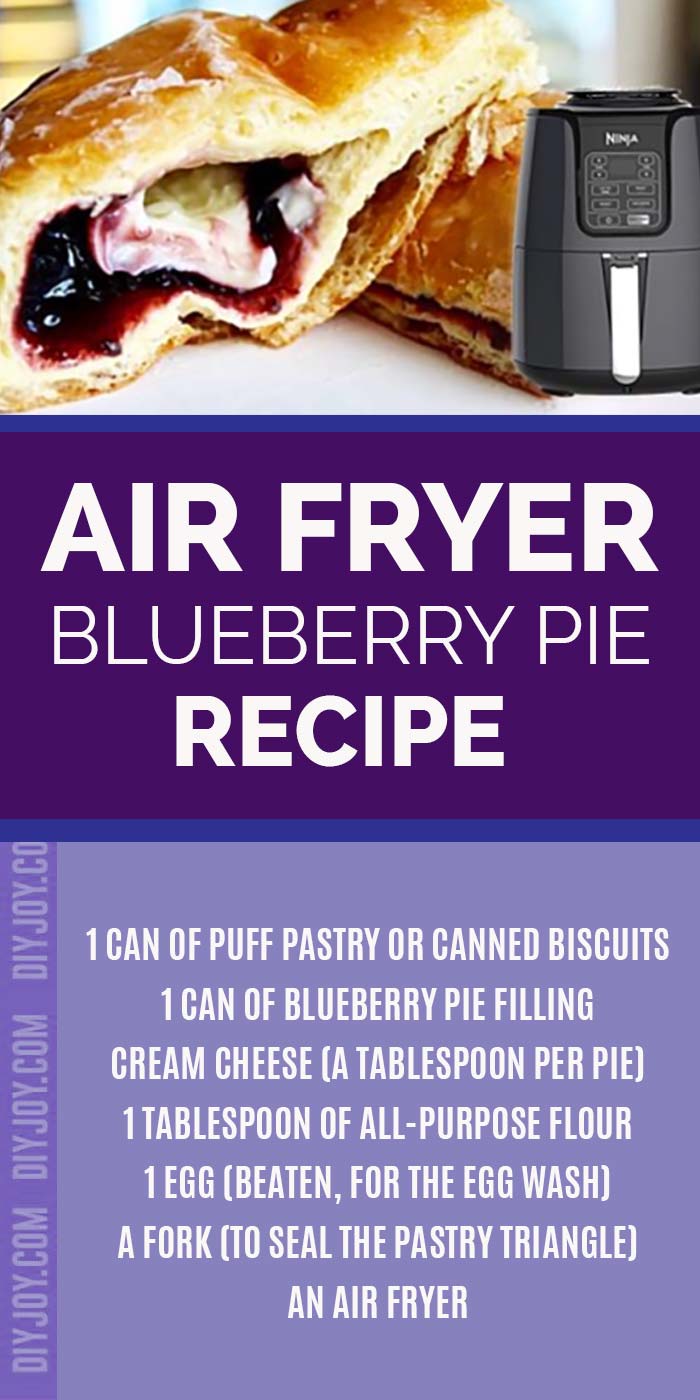 Easy Dessert Recipes - Quick Desserts to Make in Air Fryer - Homemade Blueberry Pie Recipe