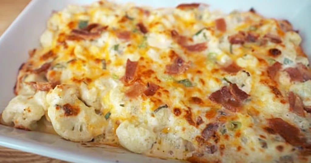 How To Make A Loaded Cauliflower Casserole Recipe With Bacon, Chives, Cheese, And Sour Cream