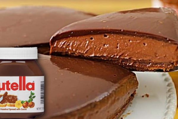 Easy Dessert Recipes on Pinterest - No Bake Cheesecake Recipe Made With Nutella Chocolate Hazelnut Spread - Quick Dessert Recipe Idea With Video, Ingredients and Instructions