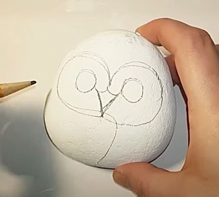 Paint An Owl On A Rock From A River With Craft Paint