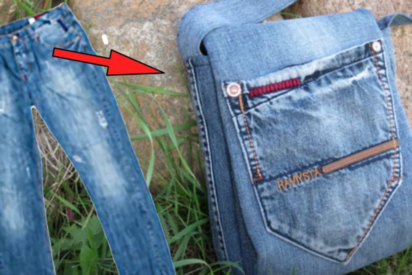 How To Make A Shoulder Purse Out Of A Pair Of Old Jeans