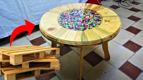 How To Make A Coffee Table From Old Pallets | DIY Joy Projects and Crafts Ideas