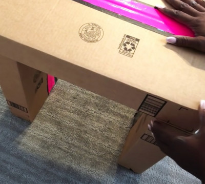 DIY Glam Side Tables With Amazon Boxes - DIY Joy