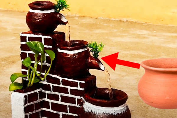 DIY Indoor Terracotta Water Fountain | Outdoor Crafts