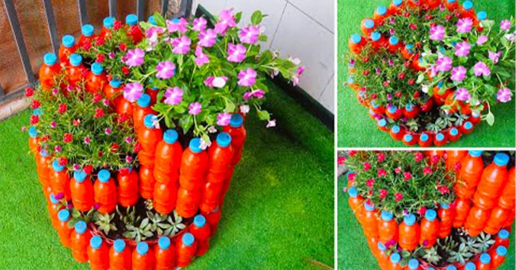DIY Spiral Garden From Plastic Bottles | Upcycle Crafts