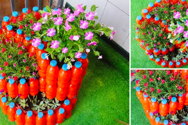 DIY Spiral Garden From Plastic Bottles | Upcycle Crafts