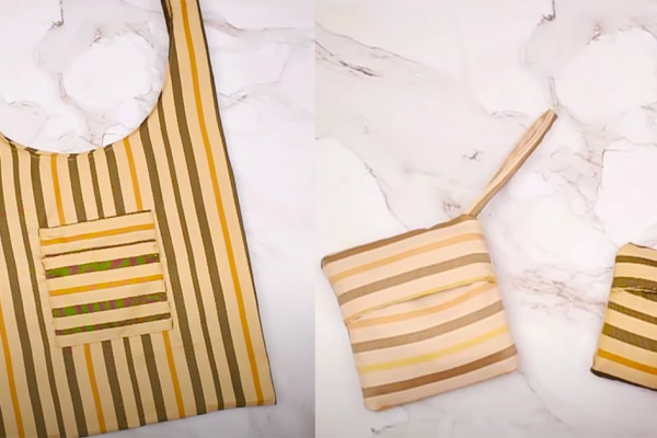 How To Make Foldable Shopping Bag | Sewing Crafts
