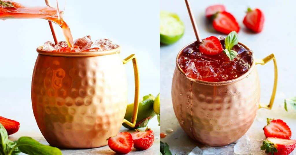How To Make Strawberry Basil Moscow Mules | Cocktail Recipes