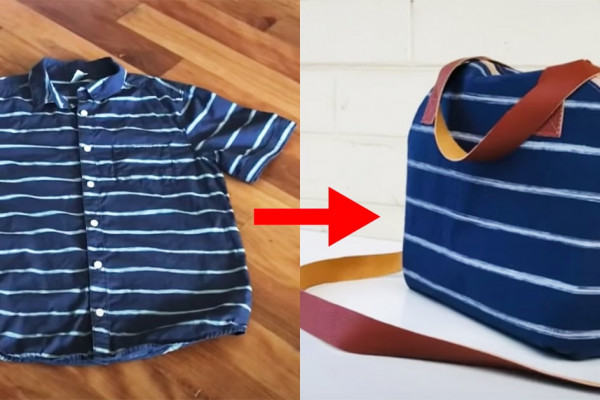 How To Recycle Shirts Into A Crossbody Bag | Recycle Crafts