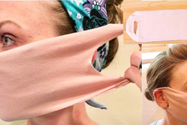 No-Sew Face Mask From A T-Shirt | Upcycled DIY
