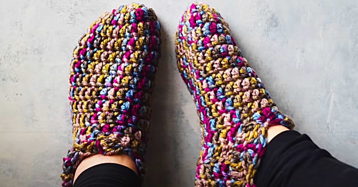 Easy crochet 2025 booties for adults