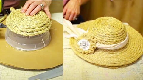 How To Make A Decorative Sisal Rope Hat | DIY Joy Projects and Crafts Ideas