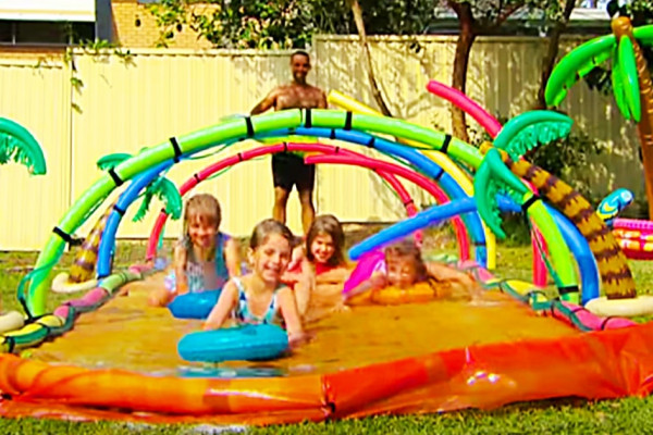How To make A DIY Large Slip And Slide For Family Fun