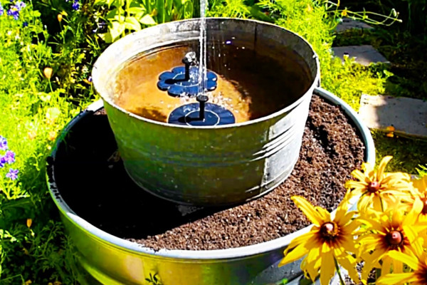 How To Make A Stock Tank Planter And Fountain