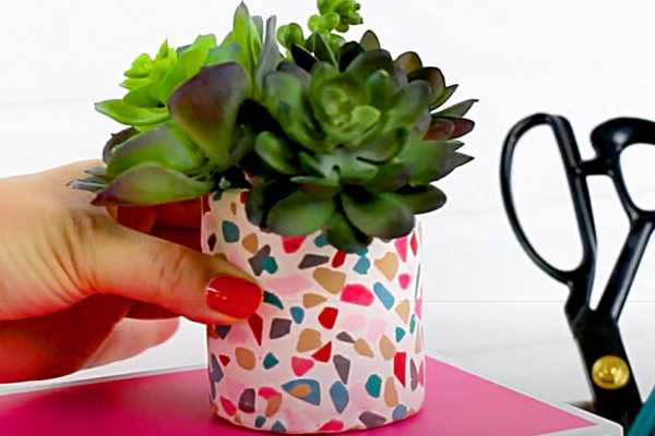 How To Make A Terrazzo Clay Pot