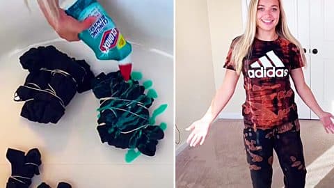 How to Make A Tie-Dye Sweat Set Using Gel Bleach | DIY Joy Projects and Crafts Ideas