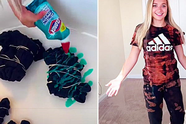 How To Make A Tie-Dye Sweat Set Using Gel Bleach