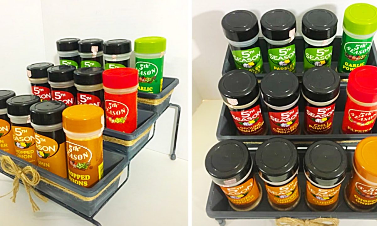 How To Make A Dollar Tree 3 Tiered Spice Rack