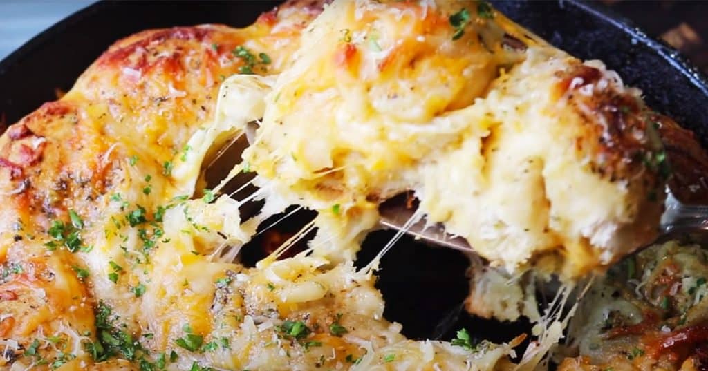 Cheesy Stuffed Biscuit Garlic Bread Recipe | Canned Biscuits Recipes