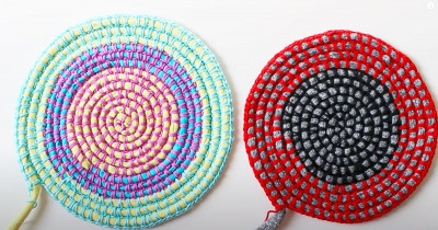 Crochet T-shirt Yarn Rug - DIY Joy