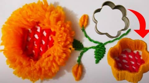 DIY Cookie Cutter Embroidery Flower Design | DIY Joy Projects and Crafts Ideas