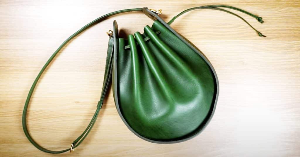 DIY Leather Drawstring Bucket Bag - DIY Leather Crafts