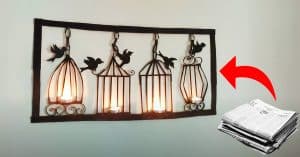 Newspaper Craft: DIY Wall Mounted Candle Holder
