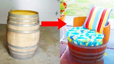 Upcycled Project: DIY Wine Barrel Chair | DIY Joy Projects and Crafts Ideas
