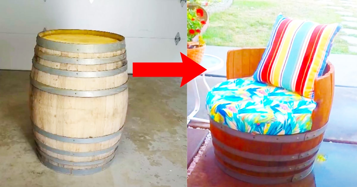 Upcycled Project: DIY Wine Barrel Chair