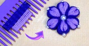 DIY Woolen Flower With Hair Comb