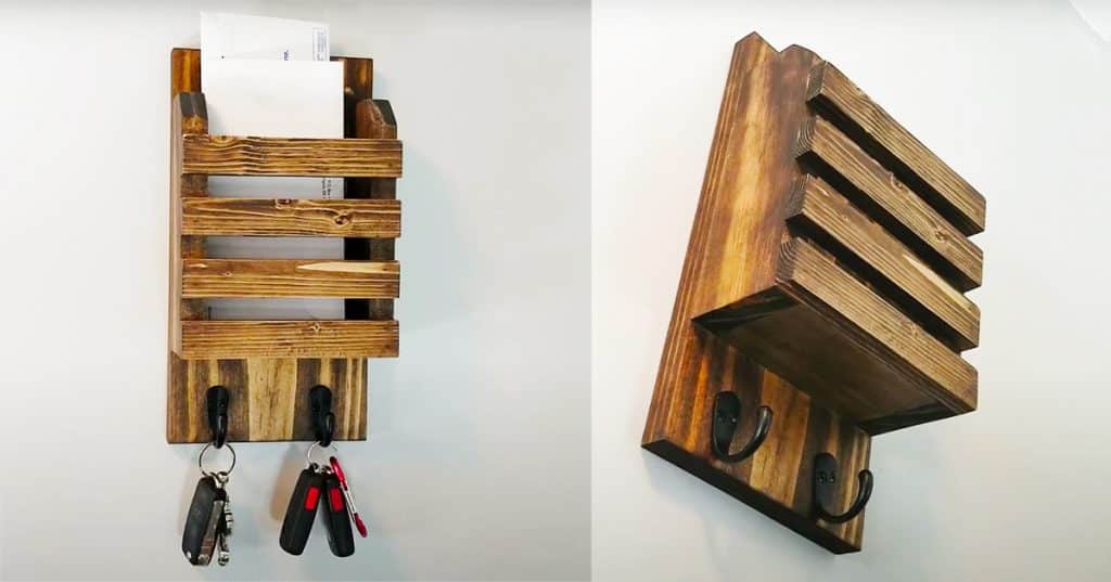 How To Make A Wall Hanging Mail And Key Holder - Woodworking Project