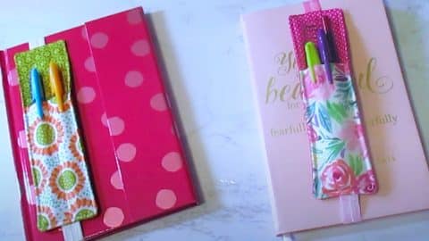 Sewing Project: DIY Notebook Pen Holder | DIY Joy Projects and Crafts Ideas