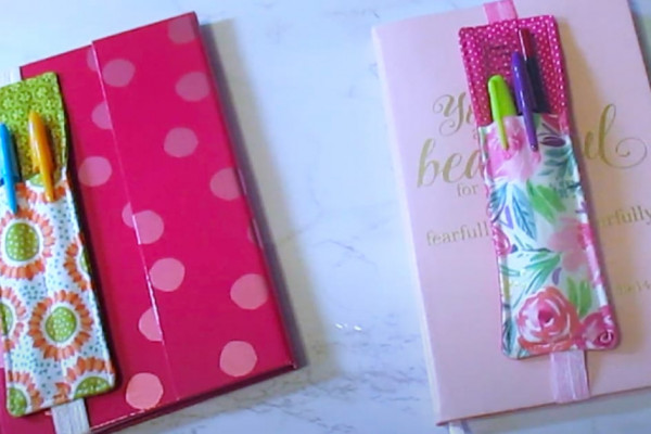 Sewing Project: DIY Notebook Pen Holder | DIY Sewing