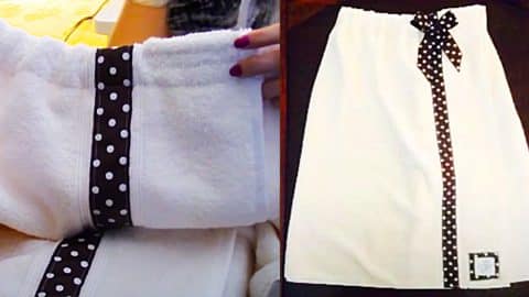 How To Make An After Shower Wrap From A Towel | DIY Joy Projects and Crafts Ideas