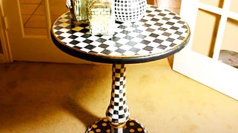DIY McKenzie Childs Inspired Harlequin Table | DIY Joy Projects and Crafts Ideas