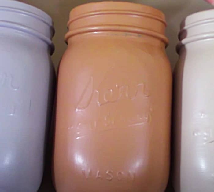 Paint Mason Jars With Latex Paint To Make Canisters - DIY Bathroom Decor - Q-Tip Holder Made From A Mason Jar