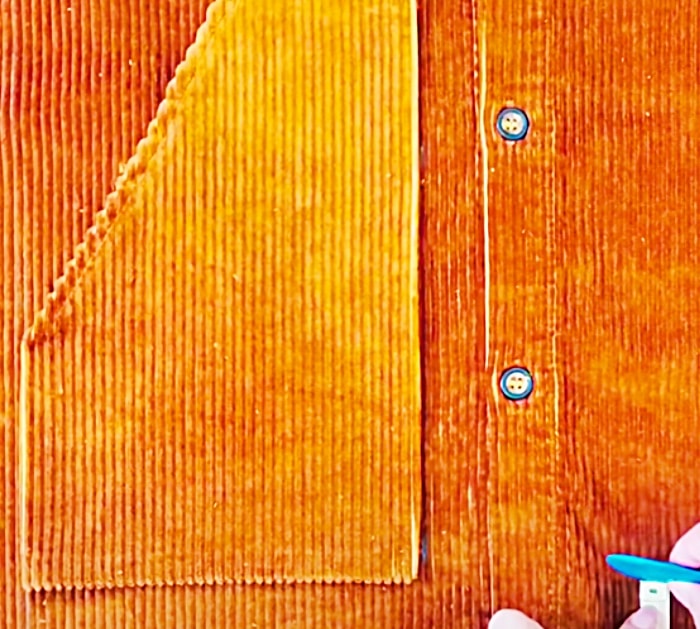 How To Make Pockets For An Overall Dress - Upcycle A Man's Shirt - Recycled Clothing