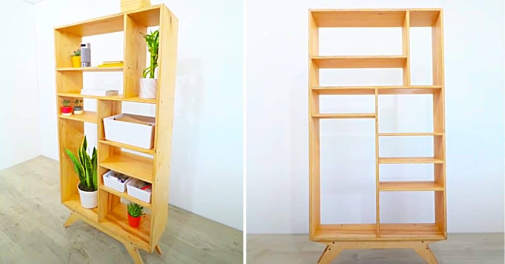 How To Build A Mid-Century Modern Bookcase - DIY Easy Furniture - Make A Sixties Bookcase At Home