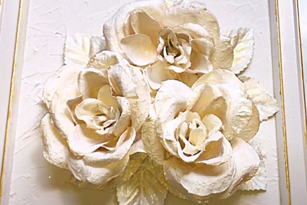 How To make A Plaster Flower Sculpture Wall Art Piece
