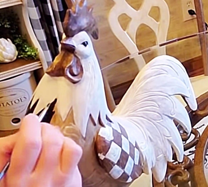How To Paint A Country French Rooster - French Farmhouse Decor - DIY Paint By Numbers Rooster