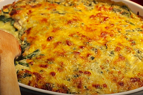 How To Make A Spinach, Potato, And Mushroom Casserole - Bechamel Sauce _ Turkish Entree Dinner
