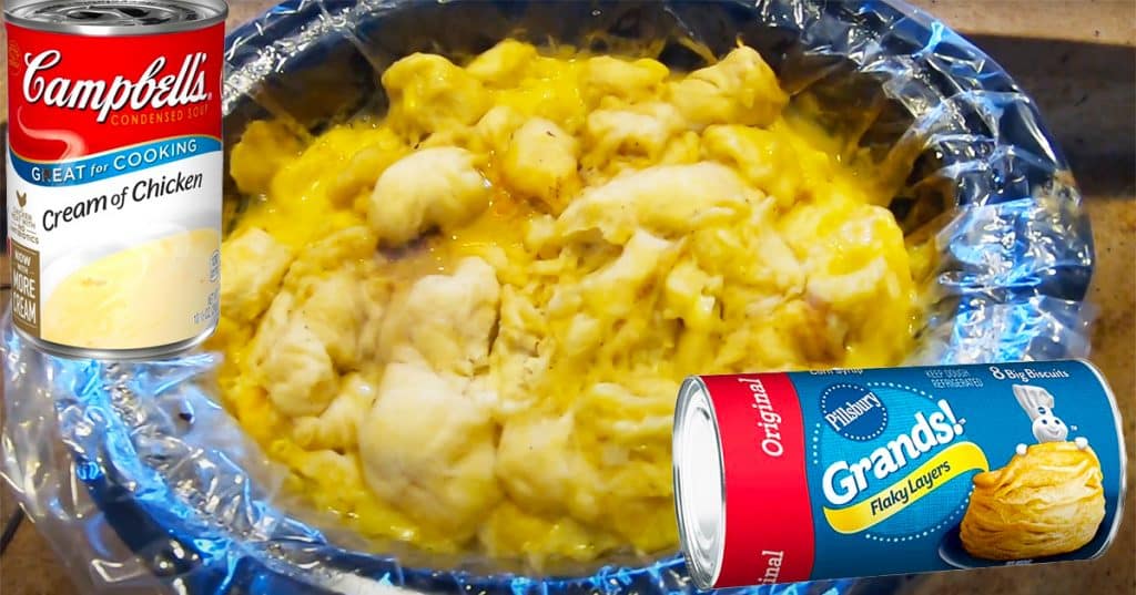 5-Ingredient Crockpot Chicken And Dumplings Recipe - Canned Biscuits Recipes - Crockpot Recipes