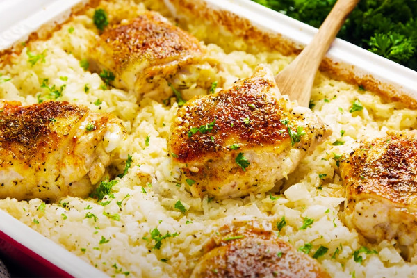 Baked Chicken And Rice Casserole Recipe - Chicken Recipes - Rice Recipes