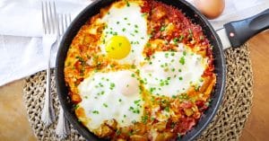 Breakfast Skillet With Roasted Potatoes And Eggs