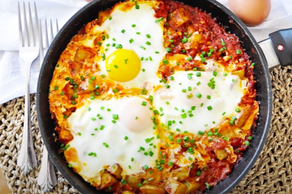 Breakfast Skillet With Roasted Potatoes And Eggs - One-pan recipes - Breakfast Recipes